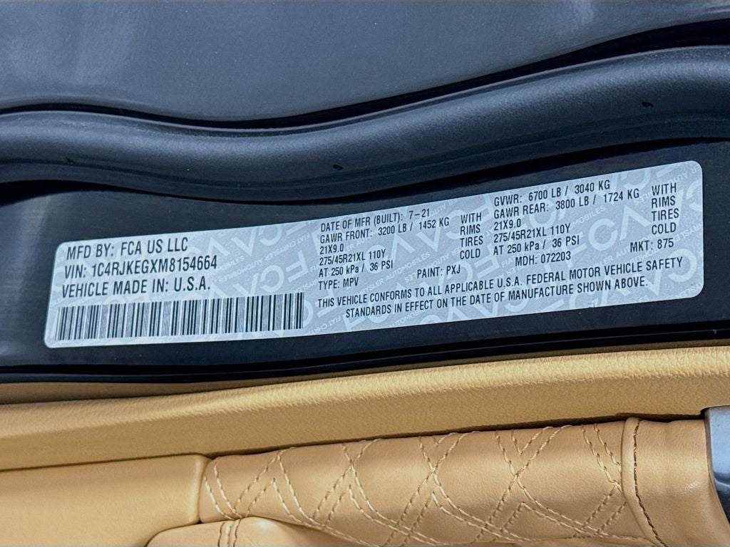 2021 Jeep Grand Cherokee L Summit Reserve