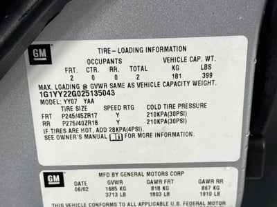 2002 Chevrolet Corvette Base